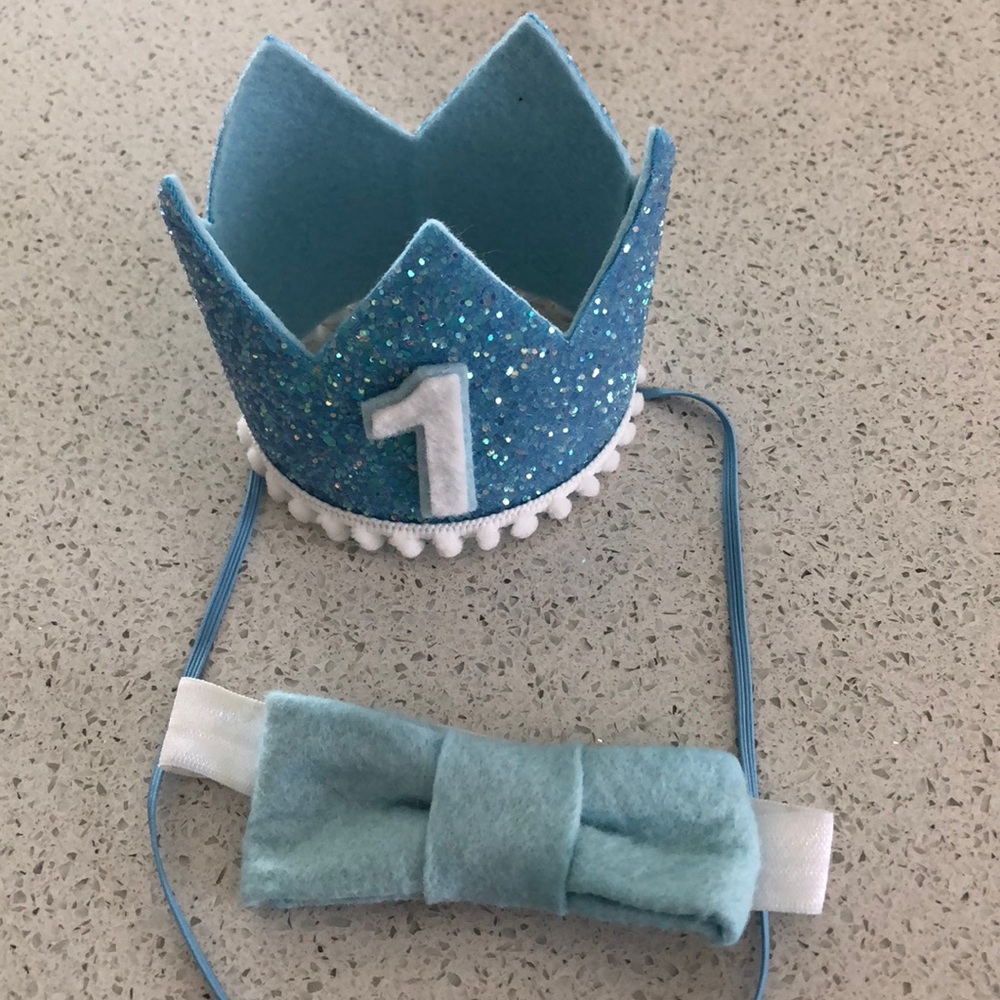 First Birthday Crown and Boy Tie